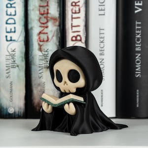 De Dood lezen | Dood met een boek | Halloween | Boekenplankdecoratie