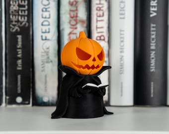 Reading pumpkin I Pumpkin with book I LED tealight I Decoration I Halloween I Gift idea