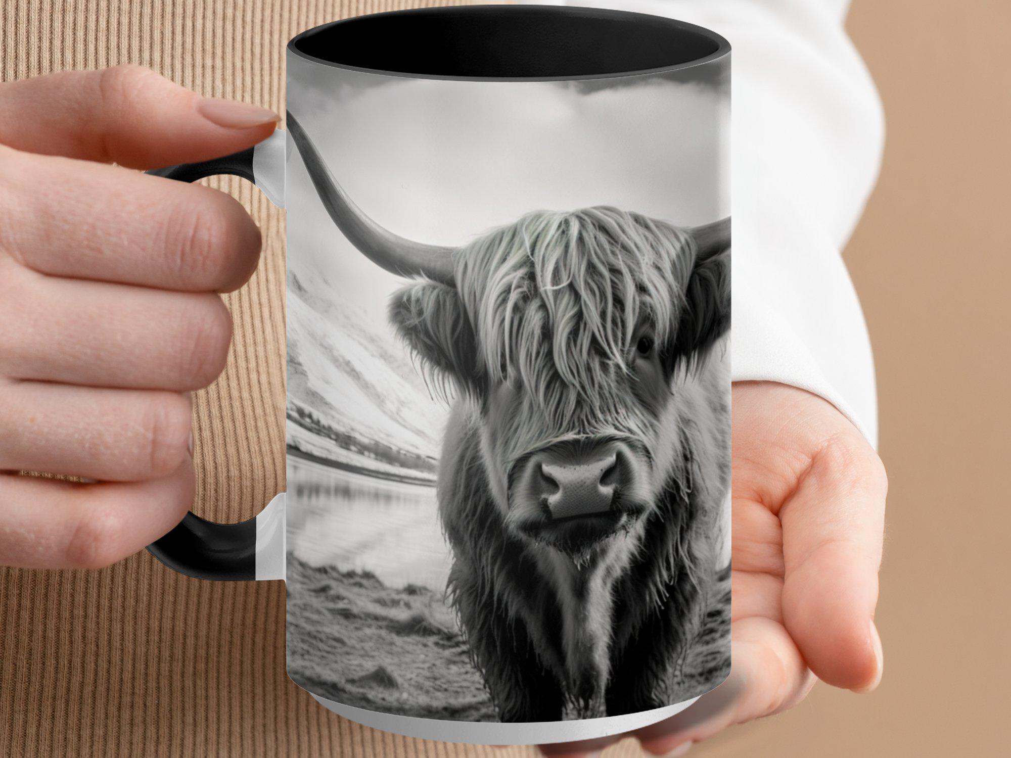 Highland Cow Coffee Mug: Scottish Bull, Rustic Farmhouse Decor - Etsy