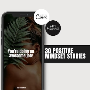 30 Positive Mindset Stories | Master Resell Rights | MRR+ PLR | Instagram Stories Template | Included for Entrepreneurs