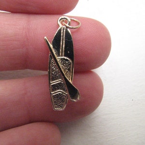 14K Gold Stand Up Paddle Board Pendant, SUP Pendant, Beach Jewelry, Paddleboard Gift, Yellow or White Gold