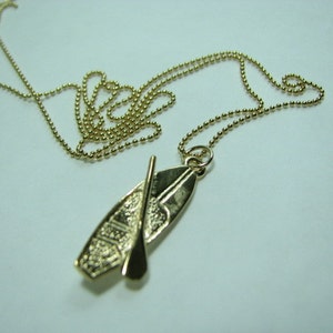 Gold fill Stand Up Paddle Board Pendant Necklace, SUP Charm Jewelry