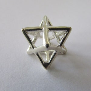 Large Merkaba Pendant 925 Sterling Silver Mer Ka Ba Charm Authentic Sacred Geometry Meditation Tool