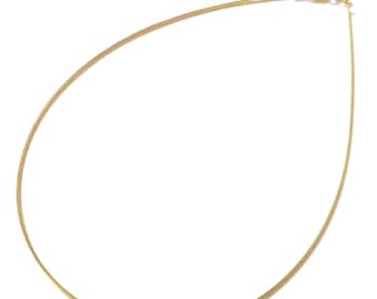 20 inch Gold Fill Round Omega Chain Necklace with Lobster Clasp