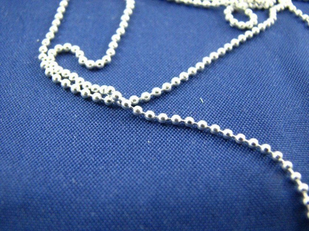5 Feet Bulk Sterling Silver 1.5mm Ball Chain by the Foot on Spool 60 Inch Smooth Shiny Beads Etsy
