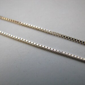 Bulk 10 feet Sterling Silver Box Chain on spool  Unfinished Chains for Jewelry Making, Solid 925 Silver, 0.8mm Fine