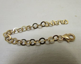 Gold Chain Extender with Lobster Clasp, Chain Extension for Necklaces Bracelets and Anklets, 14K Goldfilled