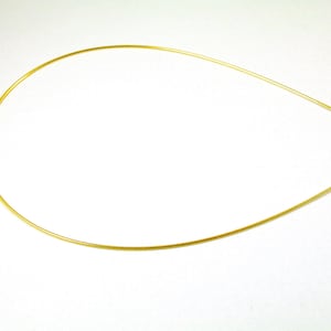 Gold Omega Necklace, 14K Goldplate over Sterling Silver Omega Chain with Lobster Clasp, 1.2mm Thickness