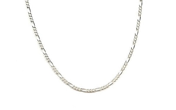 Sterling Silver FIGARO Chain Necklace 2 mm width 26 inches long NEW Sterling Silver FIGARO Chain Necklace 2 mm width 26 inches long NEW