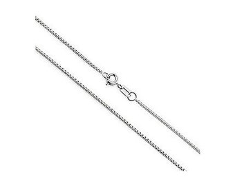 36 inch Fine Box Chain Necklace Sterling Silver with Spring Clasp for delicate pendants