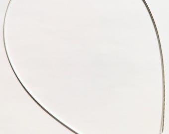 Sterlingzilveren omega-ketting 20 inch met karabijnsluiting, rond 1,5 mm