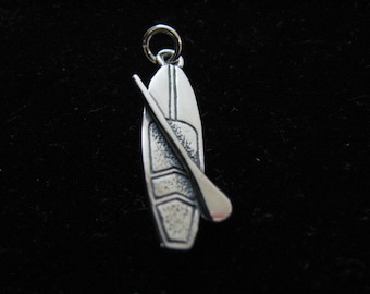 SUP-Stand Up Paddle Board Charm Sterling Silberanhänger, Surf Jewelry, für Charm-Armbänder, Halsketten, Fußketten und mehr