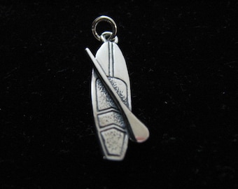 SUP Pendant Stand Up Paddle Board Charm Sterling Silver, Surf Jewelry, For Charm Bracelets, Necklaces, Anklets and more