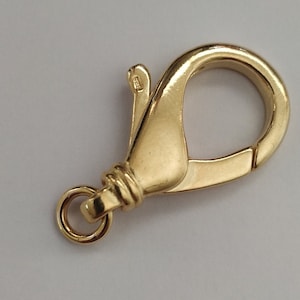 Extra Large Gold Lobster Clasp, 30mm big, 14K Gold plate over 925 Sterling Silver, wholesale jewelry supply for bracelets, necklaces & more