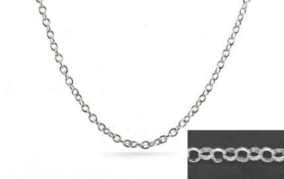 Sterling Silver Chain - Rolo Chain-Unfinished Bulk Chain -1mm Rolo Chain
