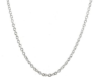 Sterling Silver 2mm Rolo Chain 20 inch Necklace with Lobster Clasp
