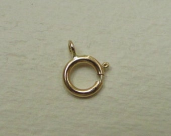 14K Real Gold Spring Clasp, Solid 14K Yellow Gold Spring Clasps, Wholesale Gold Findings