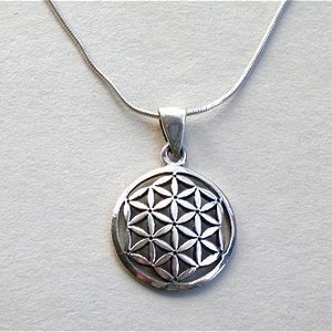 Sterling Silver Original Flower of Life Pendant Necklace