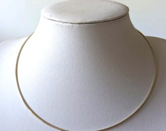 14 inch Gold Fill Omega Choker Chain Necklace  with Lobster Clasp