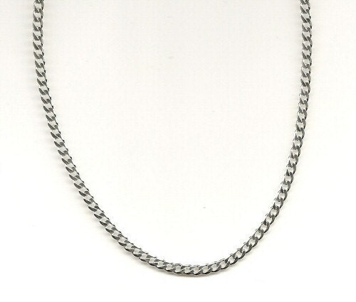Sterling Silver 3mm Curb Chain Necklace 