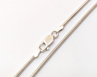 27 inch Snake Chain Necklace 1.5mm thick with Lobster Clasp, 925 Sterling Silver, Strong Durable chain for pendants or layering