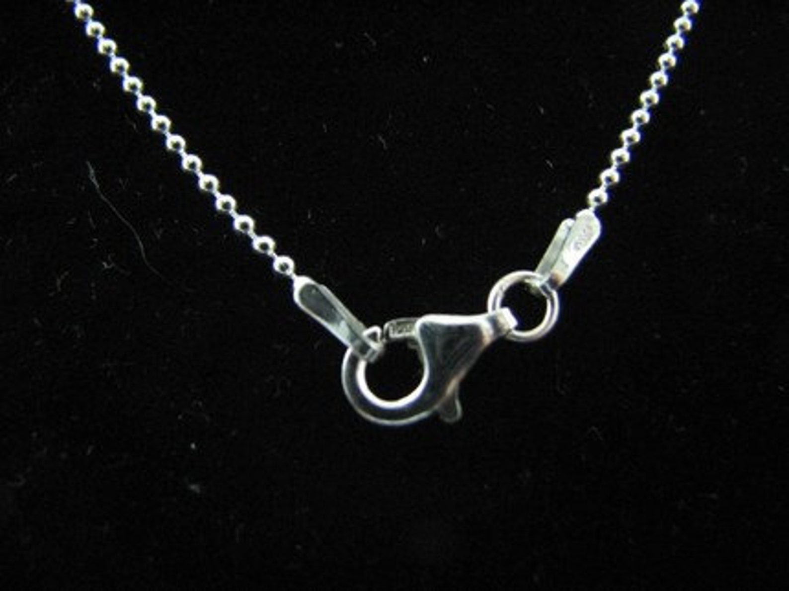 24 Inch Sterling Silver 1.5mm Ball Chain Necklace With Lobster Etsy