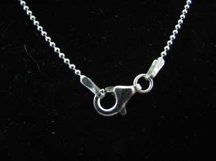 chain clasp sterling ball inch silver lobster necklace evershine enterprises 5mm zoom