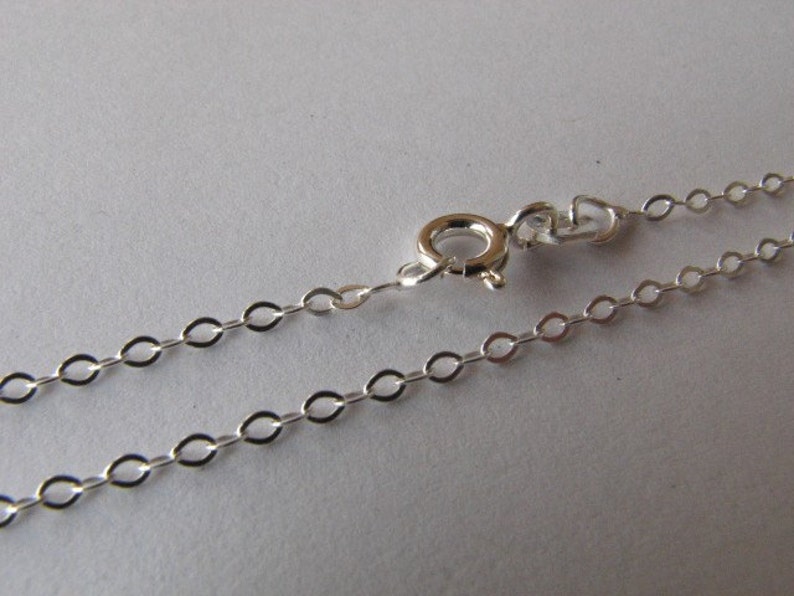 20 Sterling Silver 16.5 inch Flat Cable Link Chain Necklaces Wholesale Chains 925