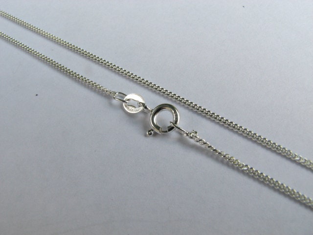 14 Inch Sterling Silver Curb Chain Fine 