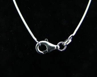 Sterling Silver 20 inch Fine Snake Chain Necklace with Lobster Clasp, Solid 925