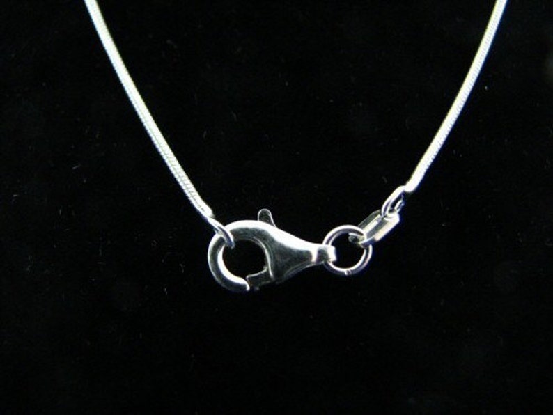 Sterling Silver 12 inch Snake Chain with Lobster Clasp 1mm, child size necklace image 1