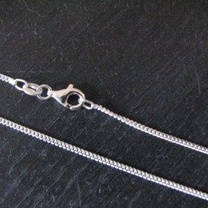 20 inch Sterling Silver 1.5mm Curb Chain Necklace with Lobster Clasp, solid 925, good for layering, charms and as is