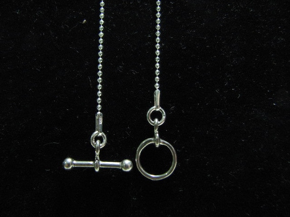 Sterling silver ball store chain necklace 24 inch