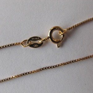 14 inch Gold fill Box Chain Necklace with Spring Clasp, Child Size 14K Goldfilled Chain