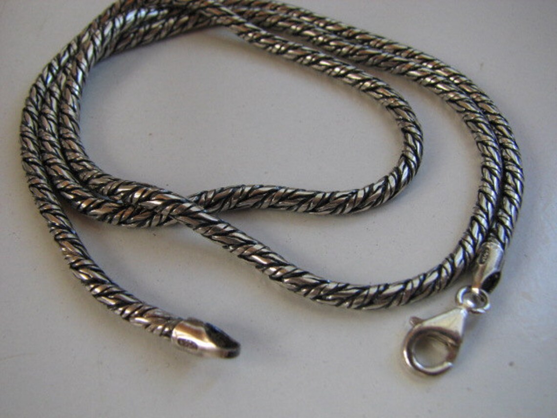 Strong 3mm Rope Chain 22 Inch Necklace 925 Sterling Silver Etsy
