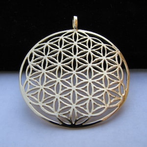 Gold filled Flower of Life Pendant Extra Large, Authentic Charm