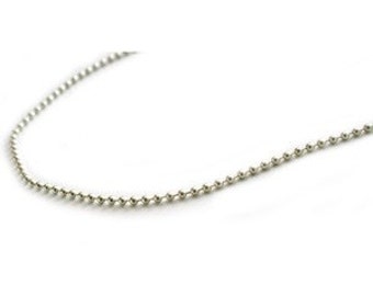 30 inch Sterling Silver 3mm Ball Chain Necklace with Lobster Clasp