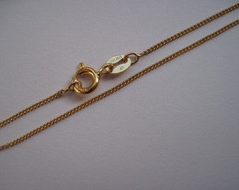 32 inch Fine Curb Chain, 14k Goldfill Necklace with Spring Clasp, Long Gold Chain Necklace for Layering and Charms