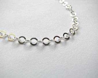 Sterling Silver 4mm Cable Link Chain Necklace 18 inch