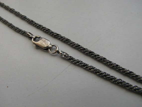 Solid Rope Chain Necklace Sterling Silver 22