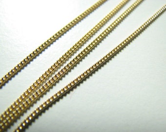 14K Gold Curb Chain, Solid 14k yellow gold, Fine Gold Curb Necklace with Spring Clasp, Highest Quality Real Gold