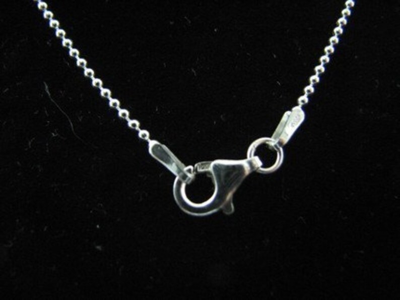 18 Inch Sterling Silver Ball Chain Necklace With Lobster Clasp Etsy