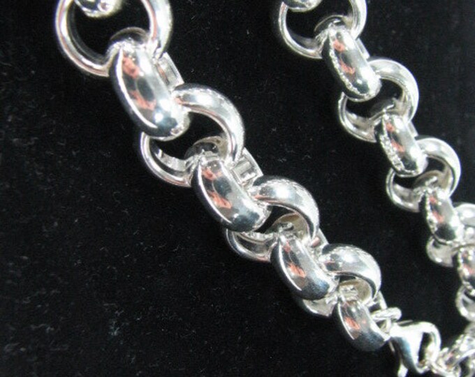 Impressive 12mm Rolo Chain Necklace With Lobster Clasp, 24 Inch, Heavy ...