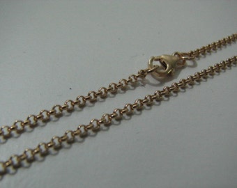 16 inch 2mm Gold filled Rolo Chain Necklace with Lobster Clasp