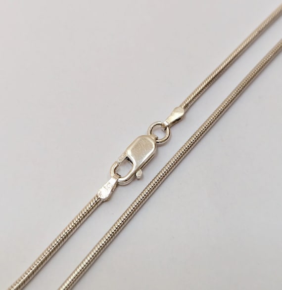 2mm Sterling Silver Snake Chain with Lobster Clasp 30 inch Necklace for Layering or Charms