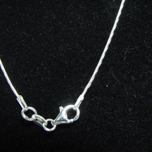 17 inch Boston Chain with Lobster Clasp 1mm Thickness, Solid 925 Sterling Silver Chain Necklace