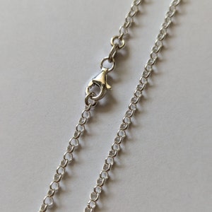 36 inch Sterling Silver 2.5mm  Rolo Chain Necklace with Lobster Clasp