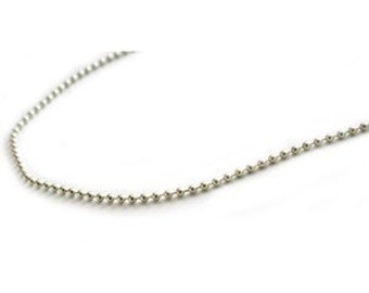 32 inch Sterling Silver 2mm Ball Chain Necklace