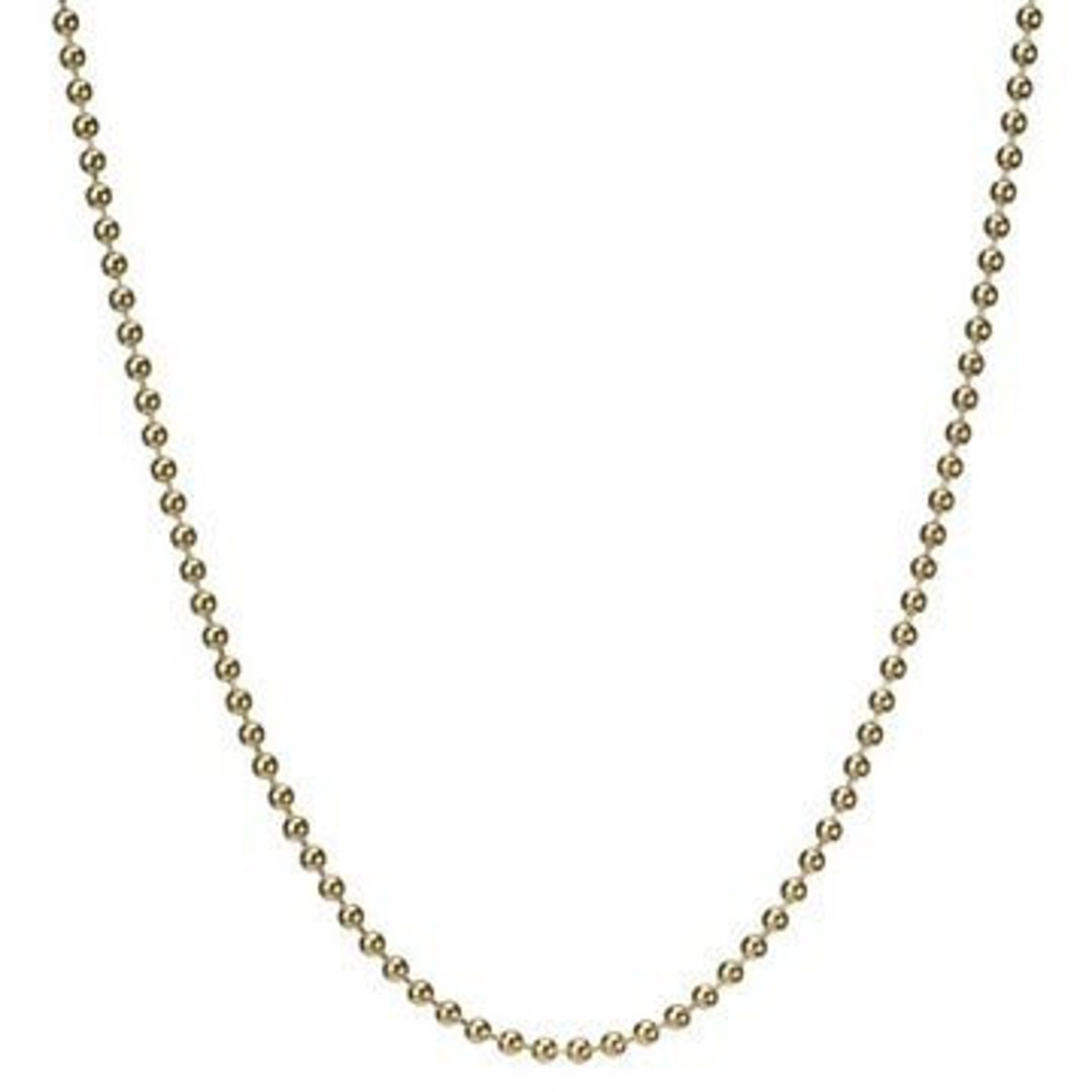 14K Gold Filled Ball Chain Necklace 30 Inch With Lobster Clasp Etsy