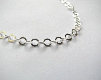 20インチ スターリングシルバー ケーブルチェーンネックレス - 3.4 mm